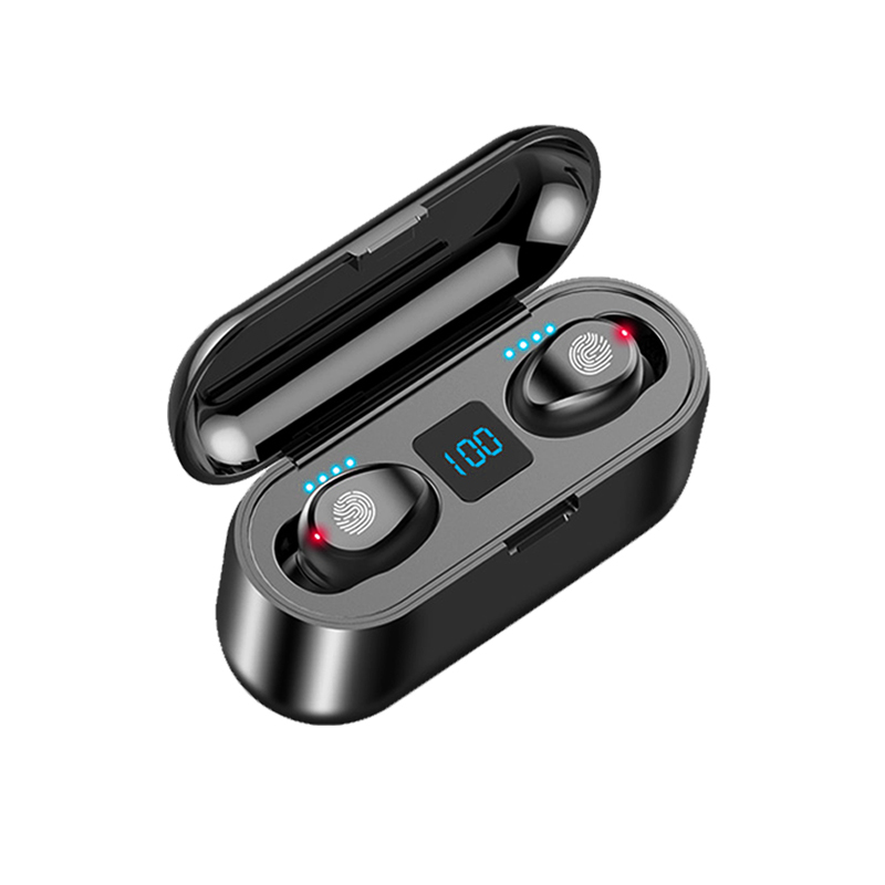 2020 new F9 Twin wireless earphones BT 5.0 tws mini wireless earphones headphones  earbuds with charging box